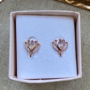 Lotus flower earrings